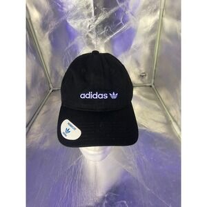 Adidas Originals Forum Cap Womens Black Trefoil Logo Adjustable Strapback Hat